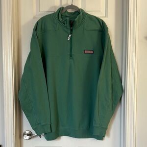 Vineyard Vines Green Zip Up Sweater